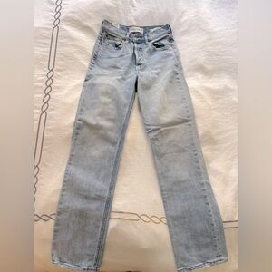 Denim Forum ARLO high rise straight (size 24, length 28) light wash, barely worn